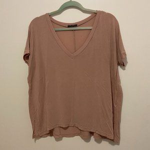 Brandy Melville Blush Pink V-neck Top